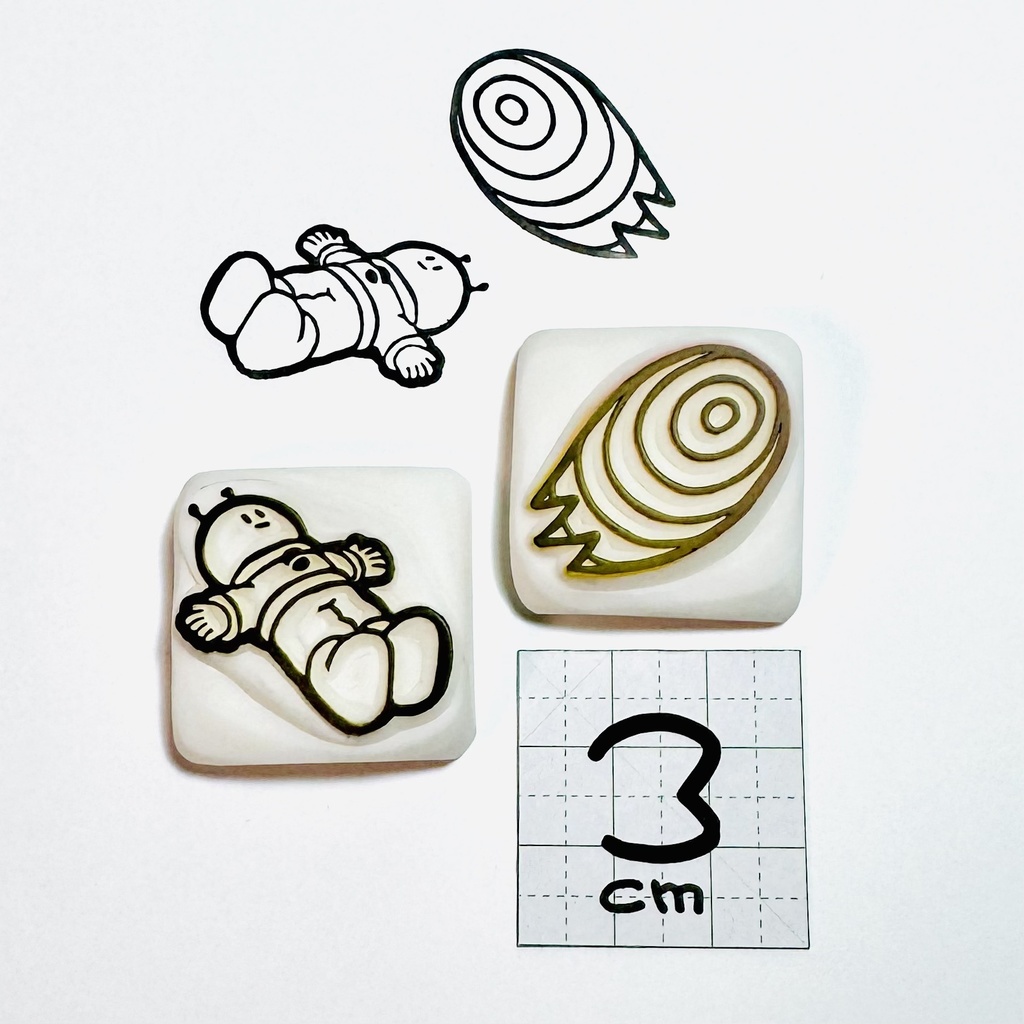 浮遊する宇宙人【キントーはんこ2コセット】