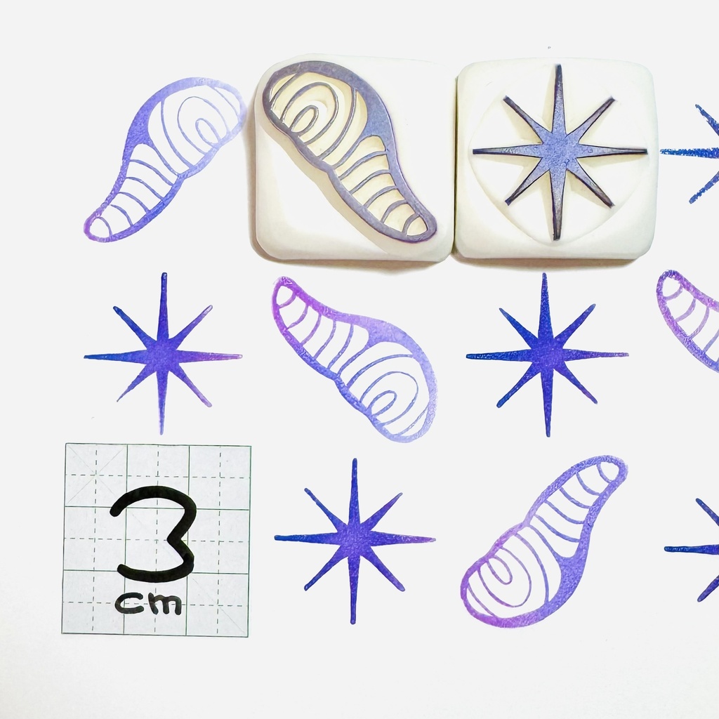 切り身星【キントーはんこ2コセット】