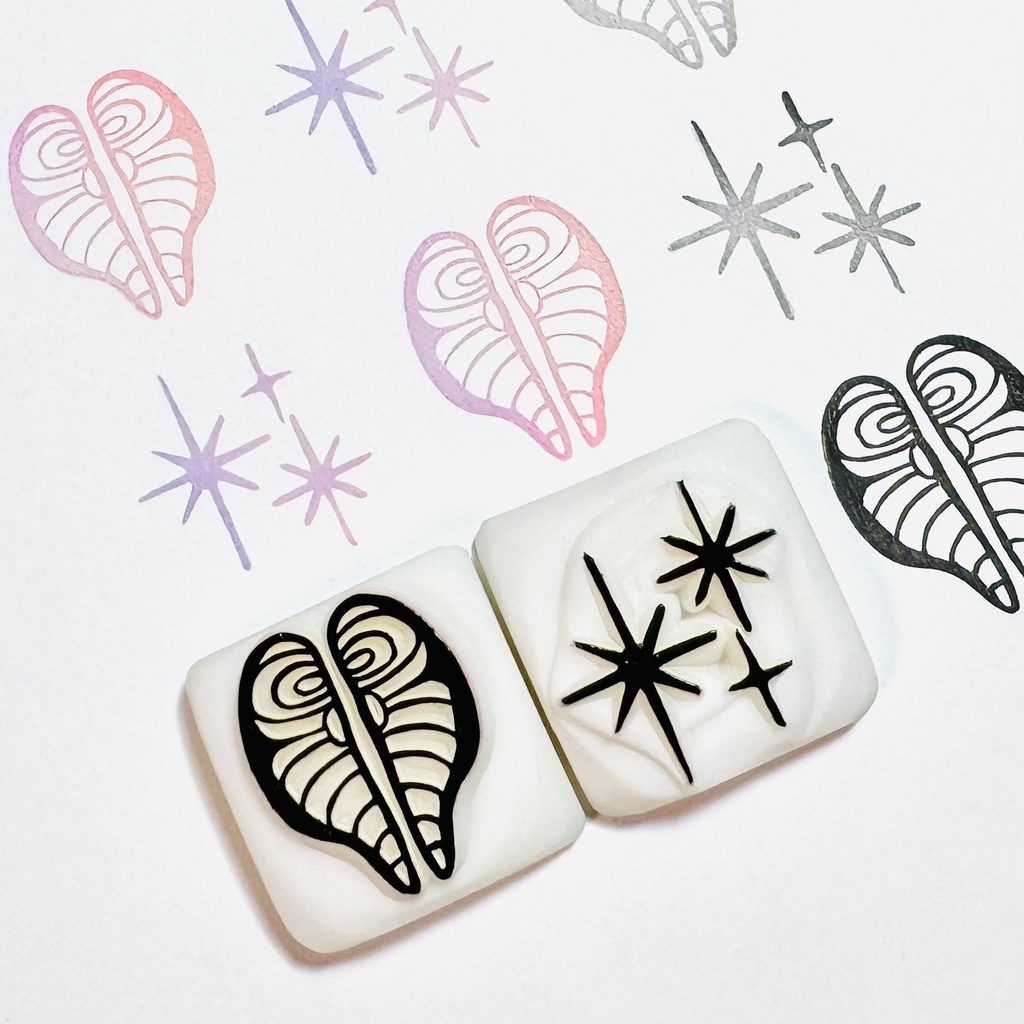 ハートな切り身【キントーはんこ2コセット】