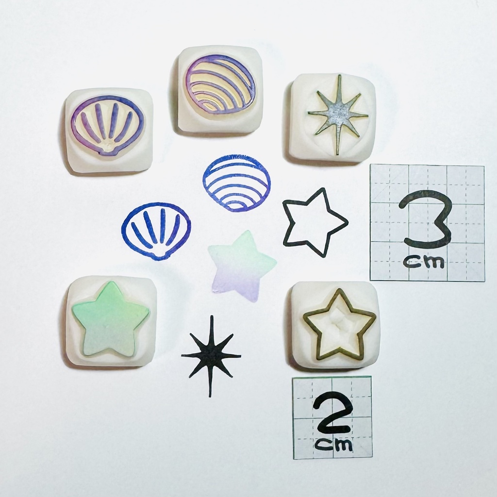 きれいなもの【ミニはんこ5コセット】