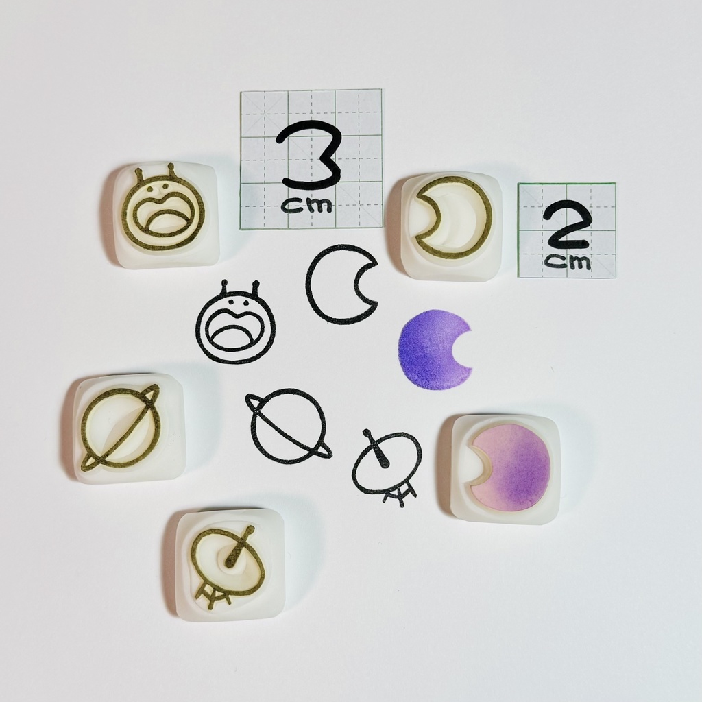 てんたいかんそく【ミニはんこ5コセット】