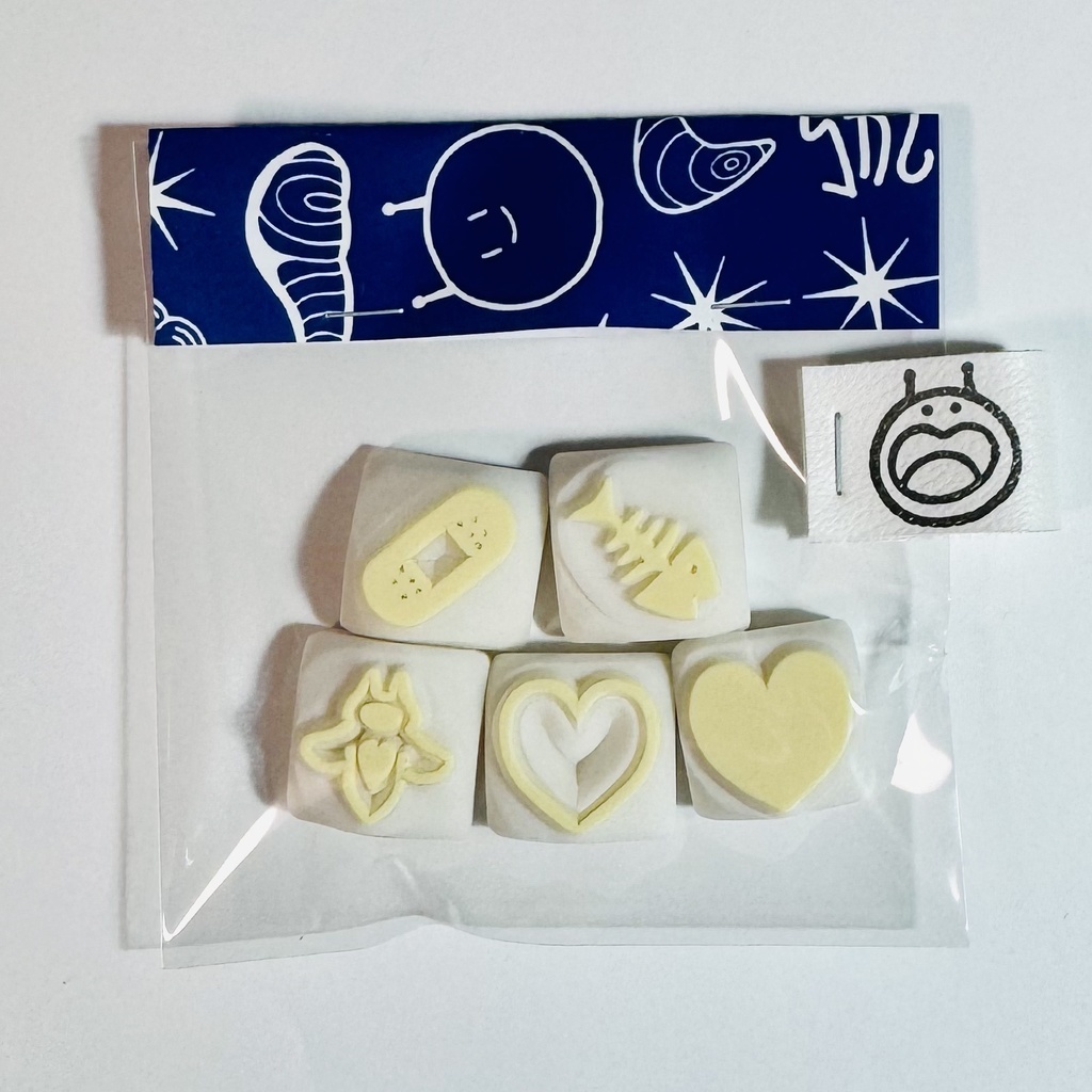 こころのへんか【ミニはんこ5コセット】