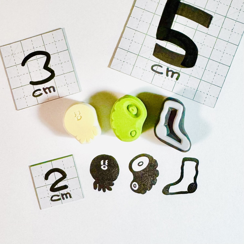 端っこミニはんこ【3コセット】