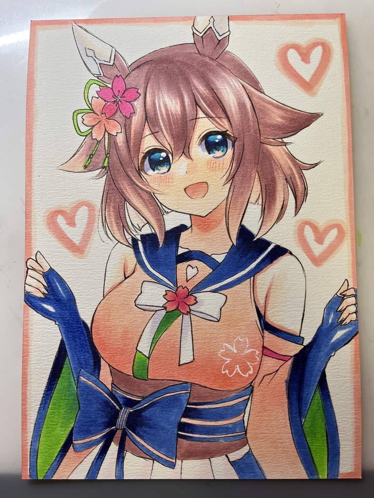 手描きイラスト　ウマ娘　サクラチヨノオー