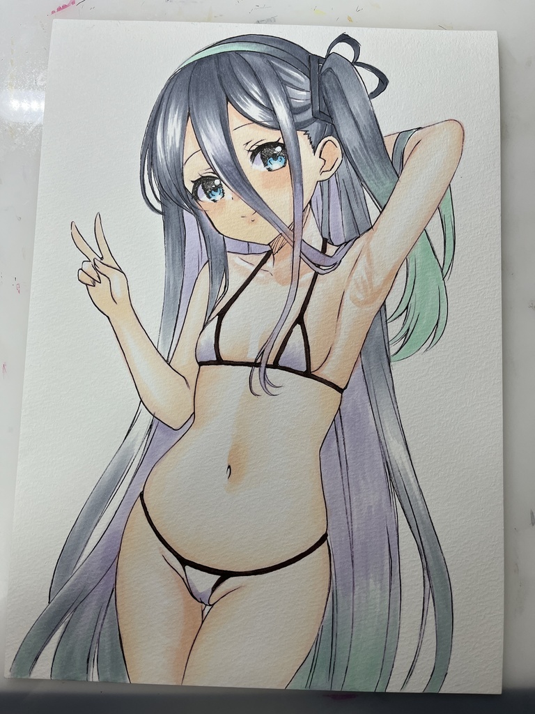 Ｂ５手描きイラスト　ブルーアーカイブ　アリス