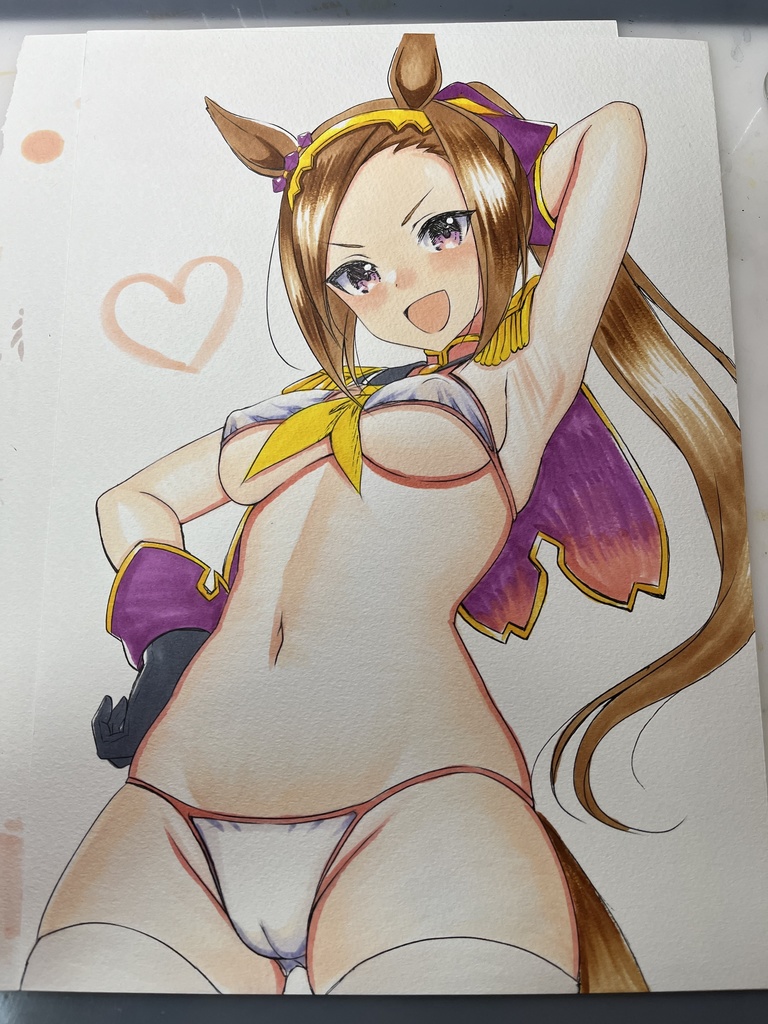 手描きイラスト A4  ウマ娘 サクラバクシンオー