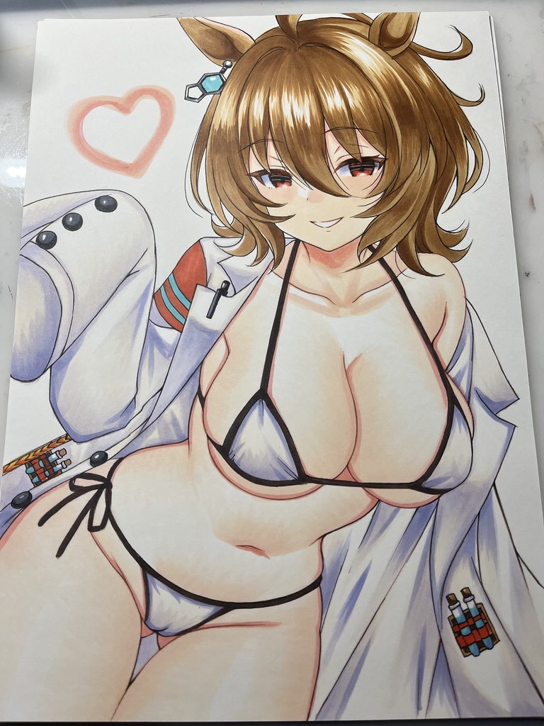 手描きイラスト A4サイズ ケント紙 アグネスタキオン