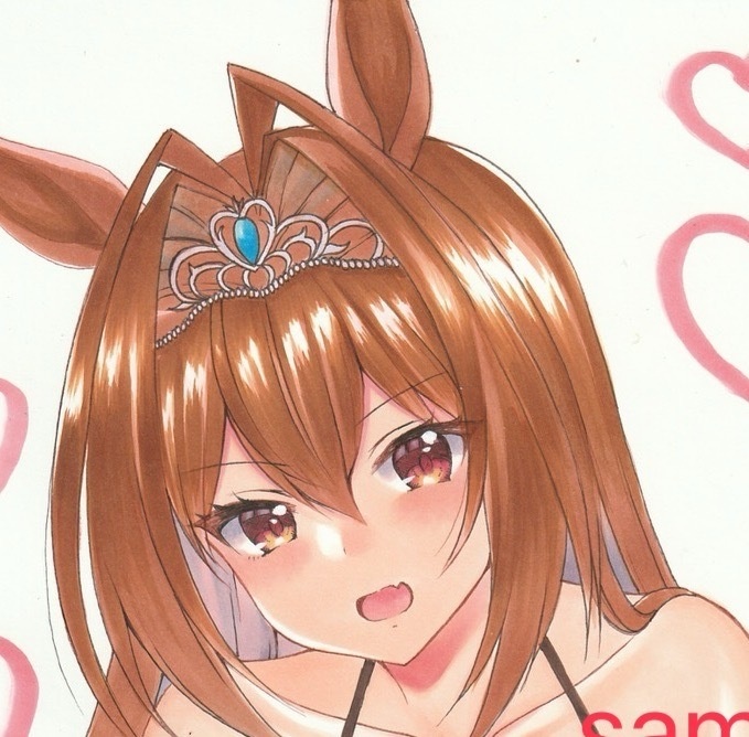 手描きイラスト　ウマ娘　A4サイズ　ダイワスカーレット