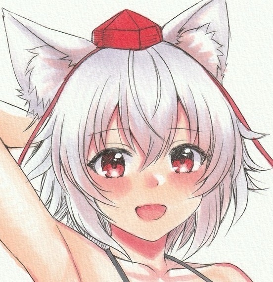 手描きイラスト A4サイズ 東方Project 犬走椛