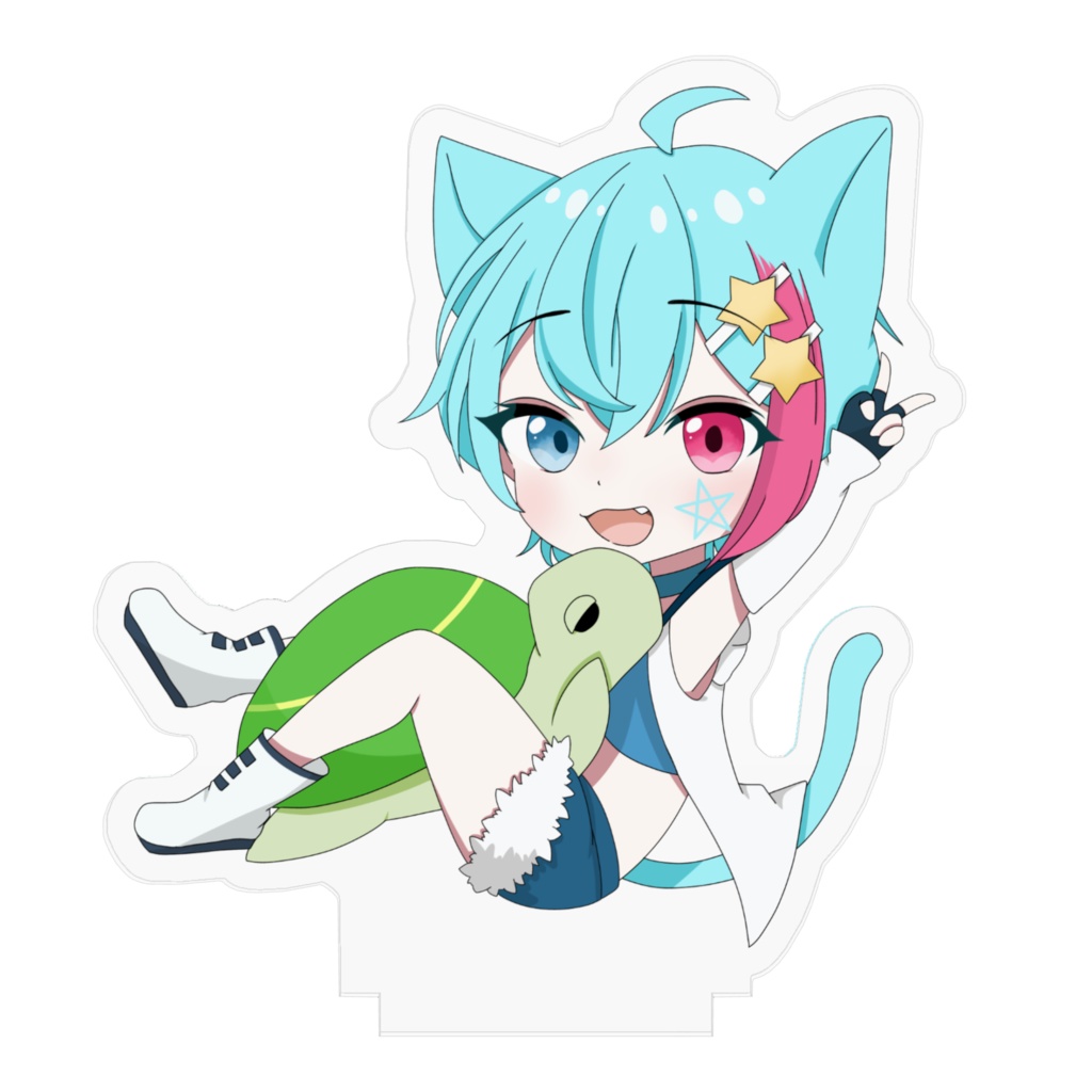 水那月葵のアクリルフィギュア(猫耳ピース)