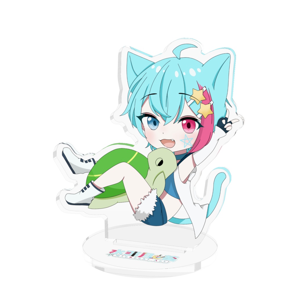 水那月葵のアクリルフィギュア(猫耳ピース)