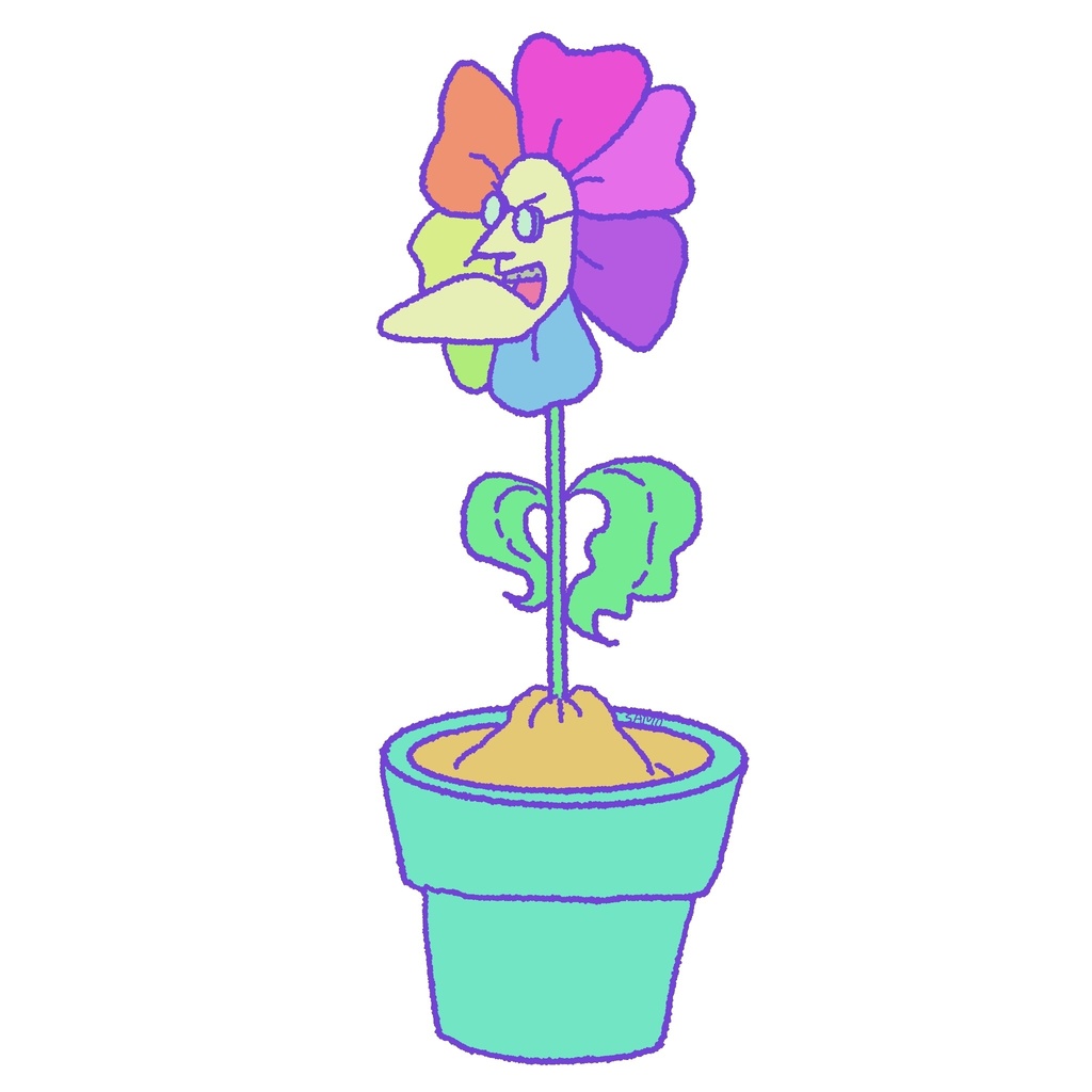 お花ユースタスステッカー