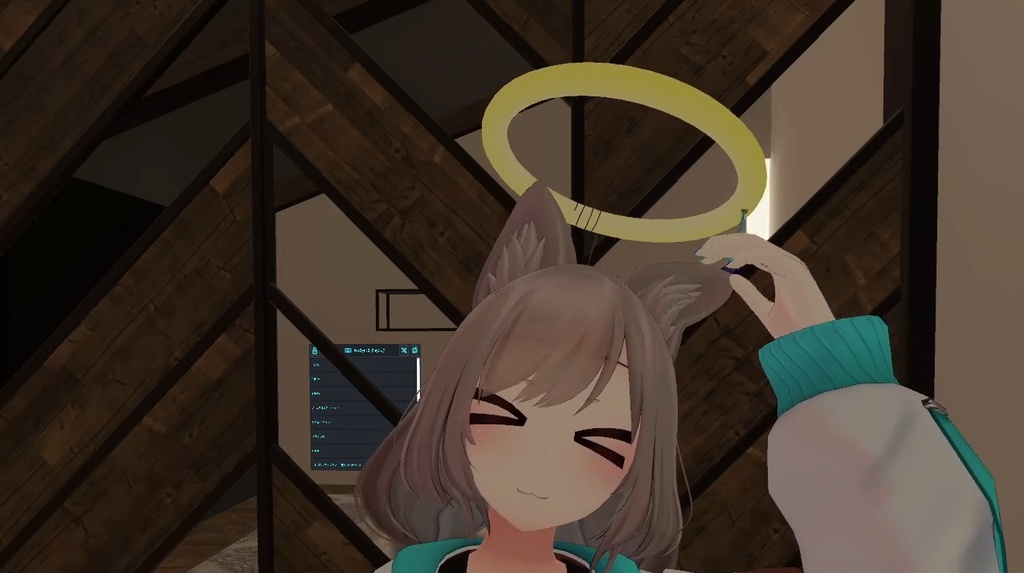 【VRChat向け】【PB対応】紐を引っ張ると光る天使の輪