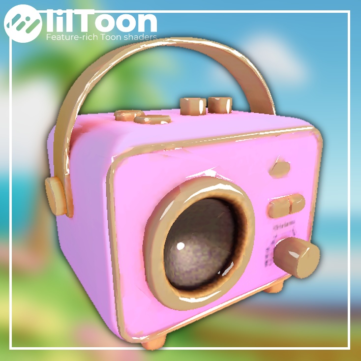 【３D】レトロラジオ-Pastel Retro Radio Speaker Display【VRChat】