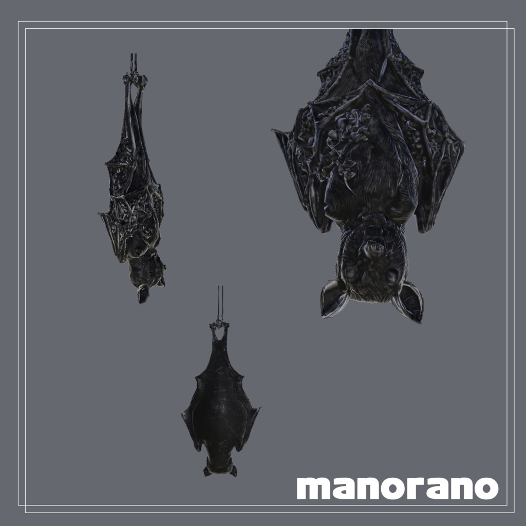 コウモリのオーナメント-Bat Ornament【VRChat】