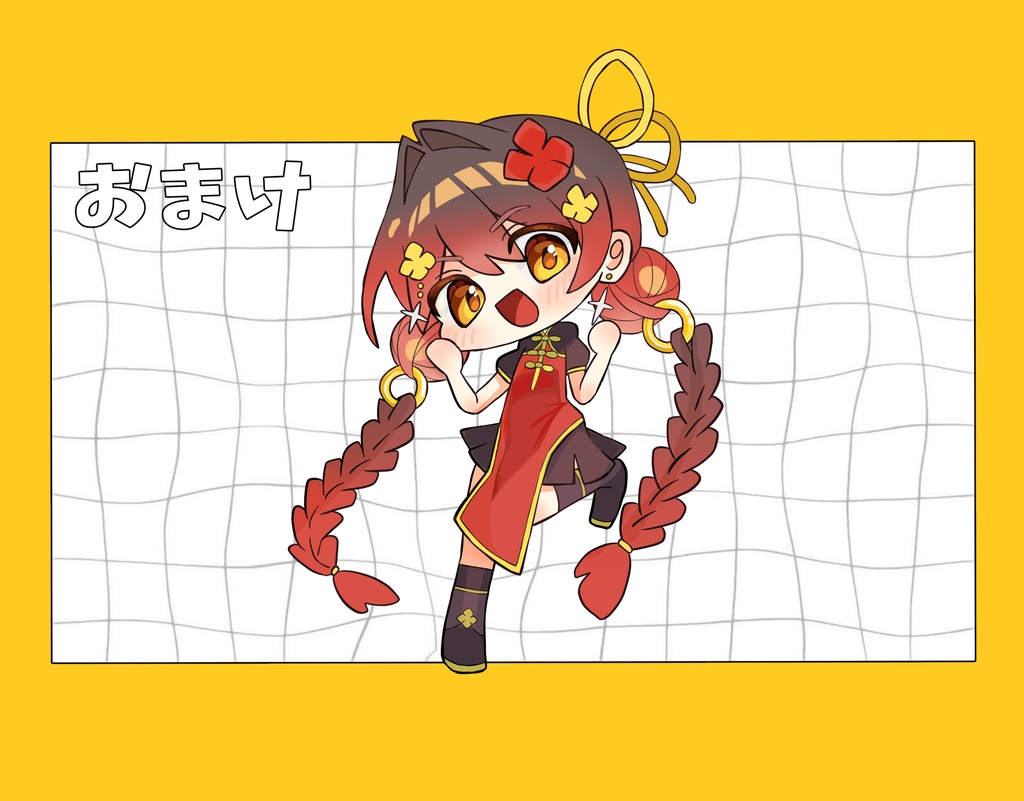 【立ち絵素材】【差分6種】【ミニキャラ付き】チャイナっ子