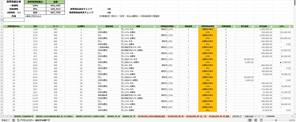 個人事業主向け消費税対応Excelシステム ― Callisto ―™v.1.00