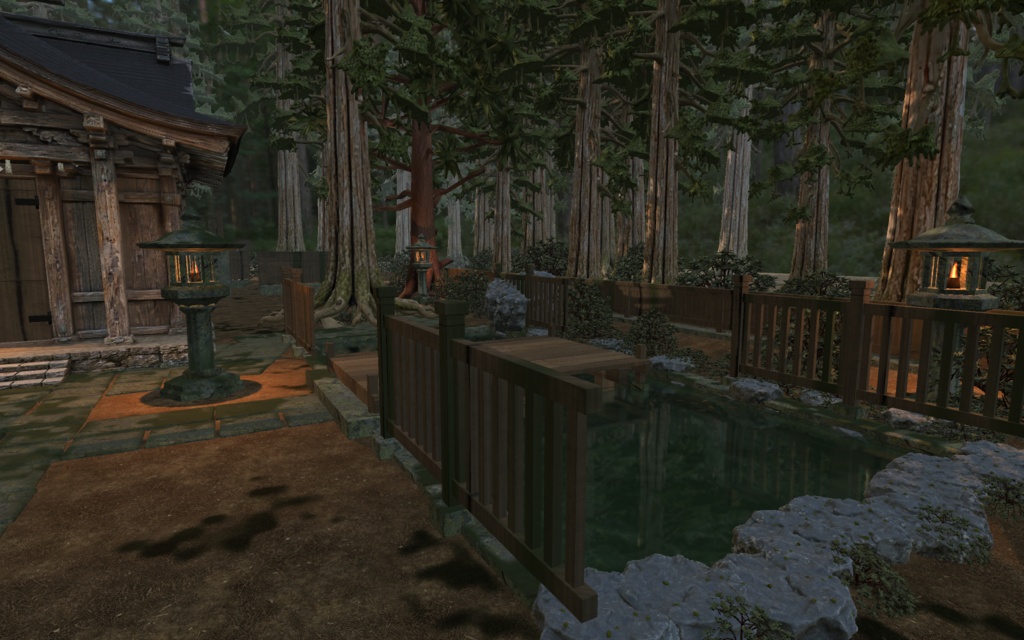 夢の神社|祭りのあと 境内3D素材一式【Unity / FBX / GLB / Blender】