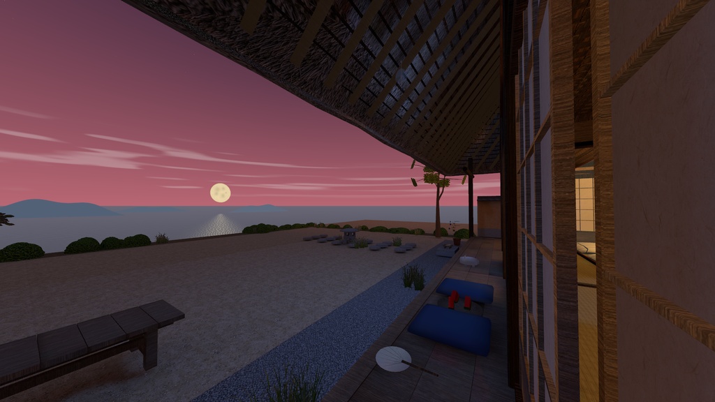 【発売記念 10/31まで¥1,500】縁側の家【VRChatワールド・PC】尾道の茅葺き農家で過ごす夏の夕方と夜