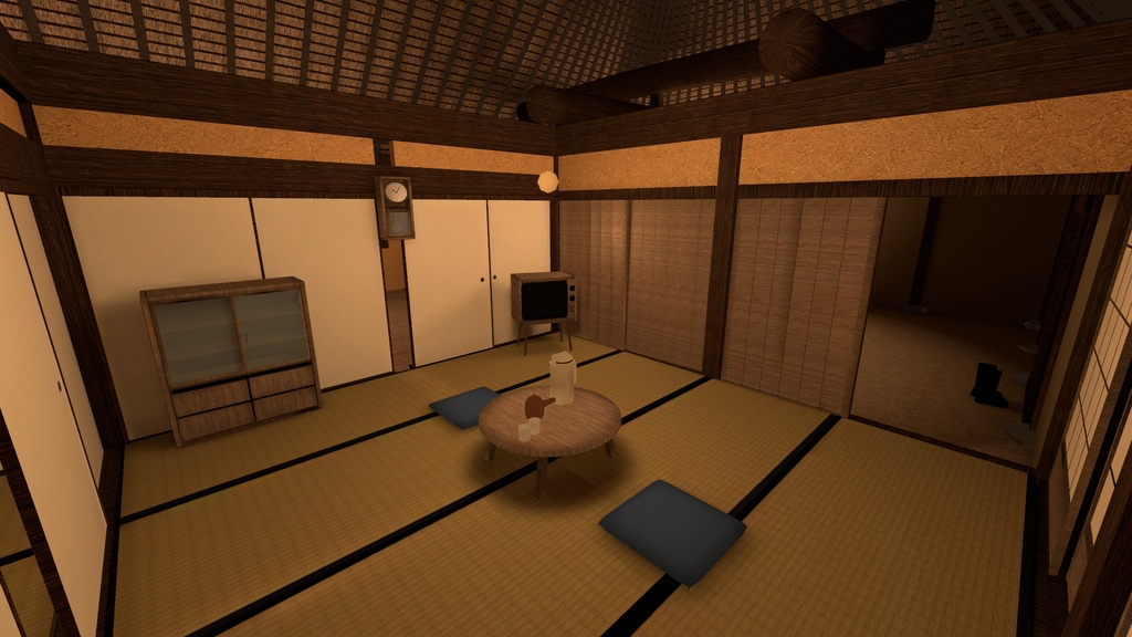 【発売記念 10/31まで¥1,500】縁側の家【VRChatワールド・PC】尾道の茅葺き農家で過ごす夏の夕方と夜