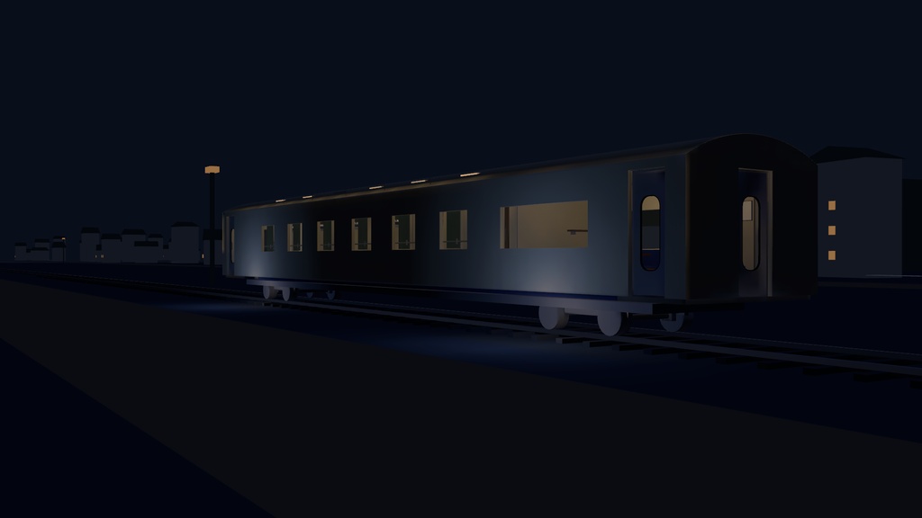 【発売記念 10/31まで¥1,500】寝台特急 — 夜の客車と4人個室【VRChatワールド・PC】流れる車窓を眺める
