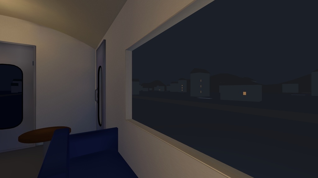 【発売記念 10/31まで¥1,500】寝台特急 — 夜の客車と4人個室【VRChatワールド・PC】流れる車窓を眺める