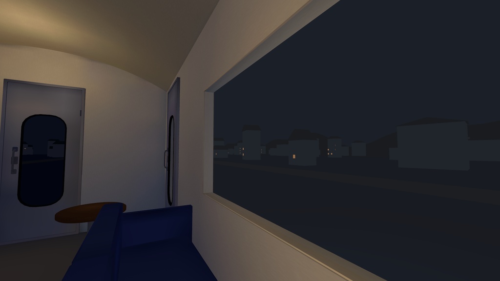 【発売記念 10/31まで¥1,500】寝台特急 — 夜の客車と4人個室【VRChatワールド・PC】流れる車窓を眺める