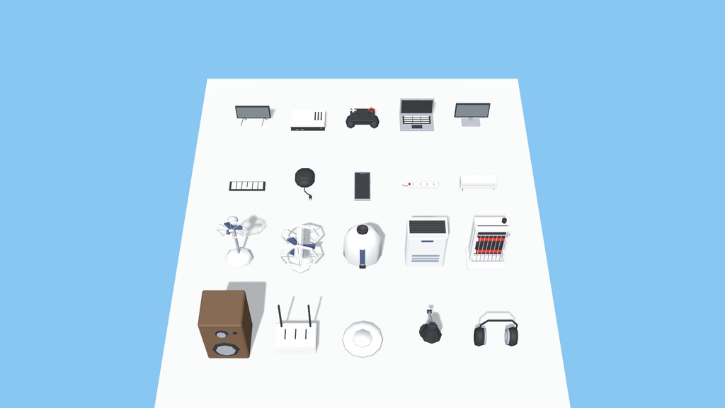 日本の一人暮らしの部屋 家具・生活小物200点【VRChat / PC・Quest対応 / Unity・FBX】