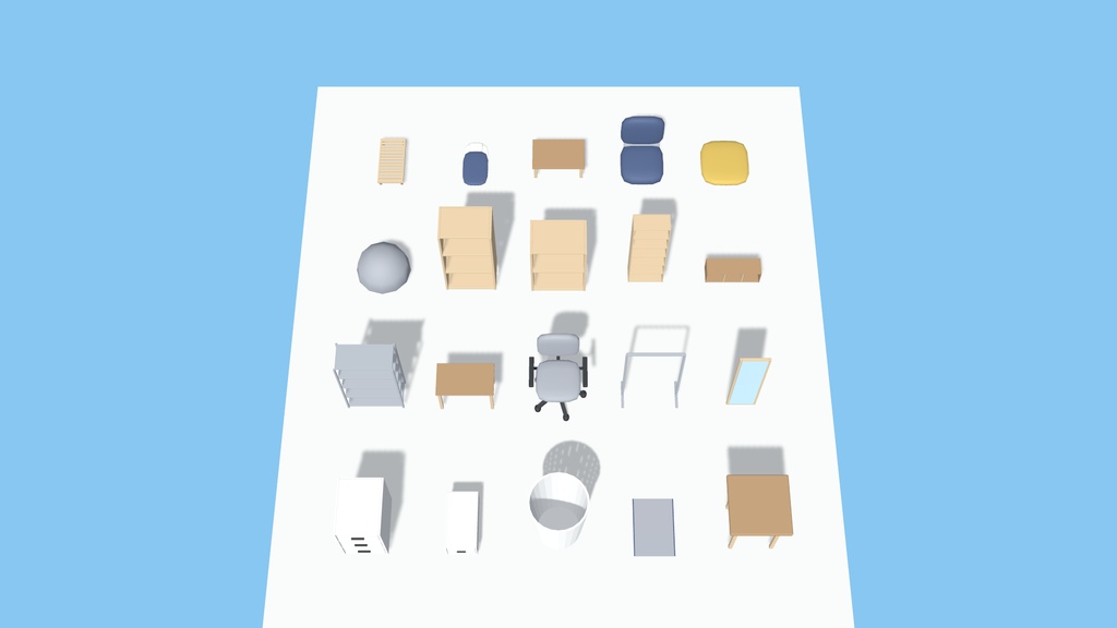 日本の一人暮らしの部屋 家具・生活小物200点【VRChat / PC・Quest対応 / Unity・FBX】