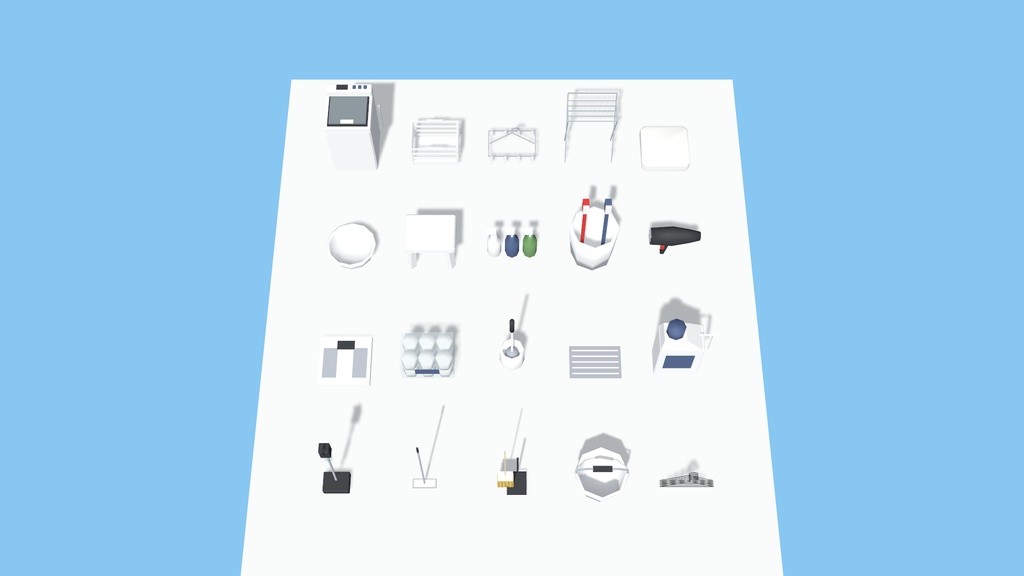 日本の一人暮らしの部屋 家具・生活小物200点【VRChat / PC・Quest対応 / Unity・FBX】