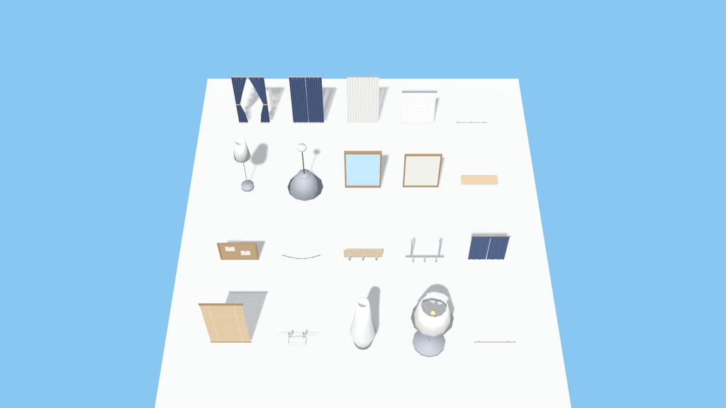 日本の一人暮らしの部屋 家具・生活小物200点【VRChat / PC・Quest対応 / Unity・FBX】