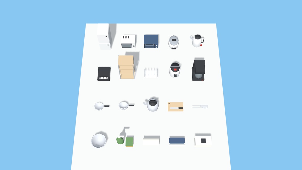 日本の一人暮らしの部屋 家具・生活小物200点【VRChat / PC・Quest対応 / Unity・FBX】