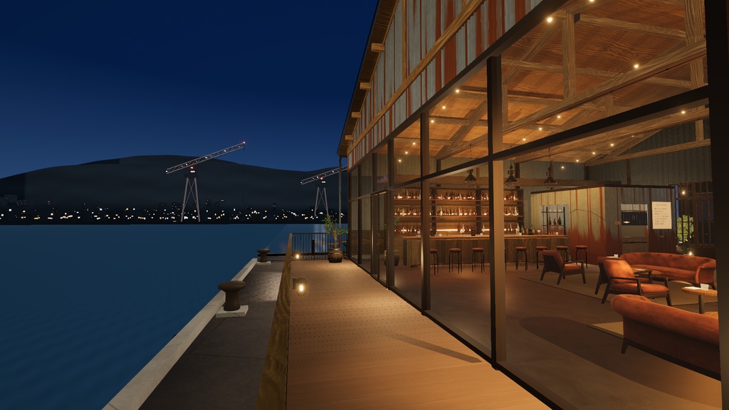 【発売記念 11/11まで¥1,500】港の倉庫バー【VRChat / PCワールド】