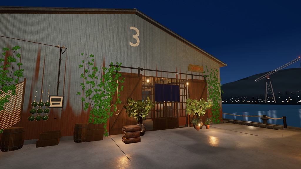 【発売記念 11/11まで¥1,500】港の倉庫バー【VRChat / PCワールド】