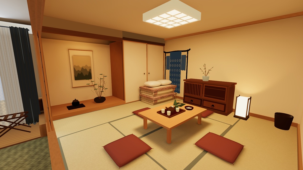 【発売記念 11/13まで¥1,000】海の見える古いリゾートホテルの和洋室【VRChat・PC】