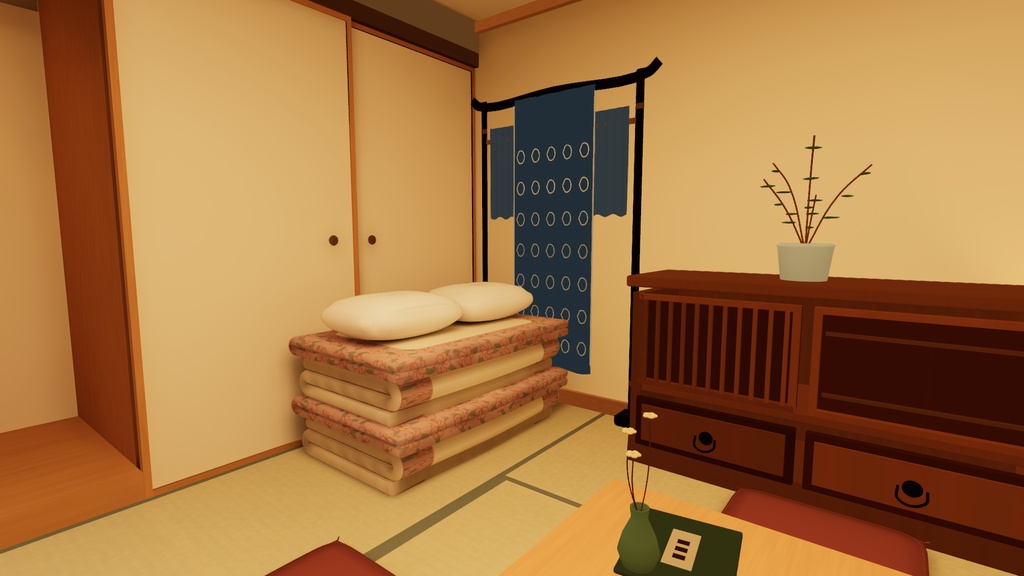【発売記念 11/13まで¥1,000】海の見える古いリゾートホテルの和洋室【VRChat・PC】