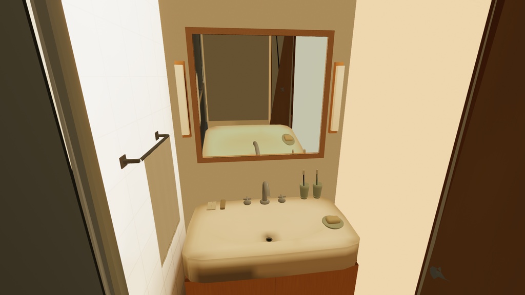 【発売記念 11/13まで¥1,000】海の見える古いリゾートホテルの和洋室【VRChat・PC】