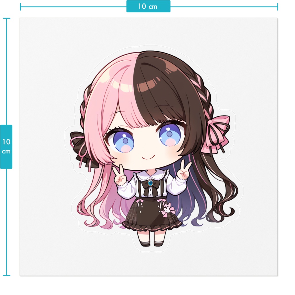 【非公式】橘ひなの_ダブルピースステッカー