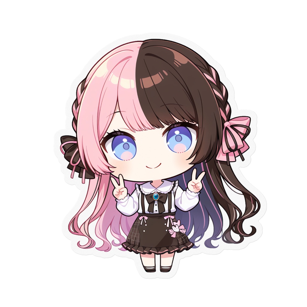 【非公式】橘ひなの_ダブルピースステッカー