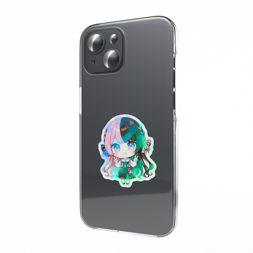 【非公式】橘ひなの_ダブルピース ホログラムスマホステッカー