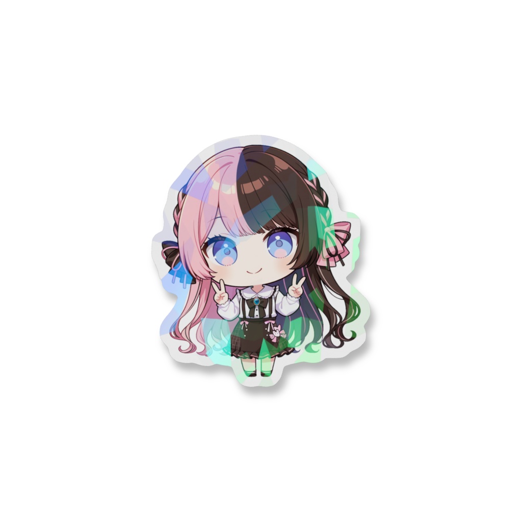 【非公式】橘ひなの_ダブルピース ホログラムスマホステッカー