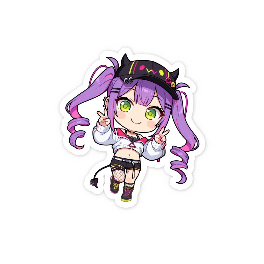 【非公式】常闇トワ_ダブルピーススマホステッカー