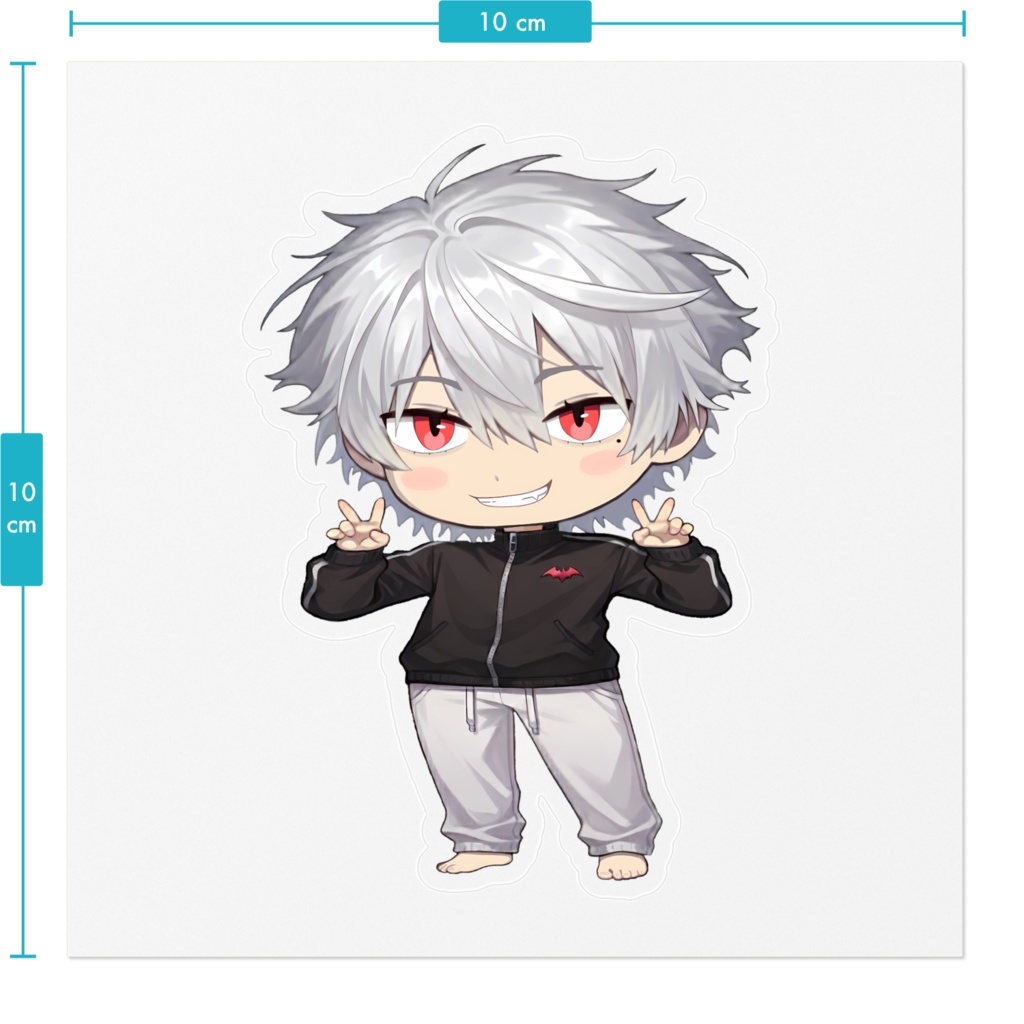 【非公式】葛葉_ダブルピースステッカー