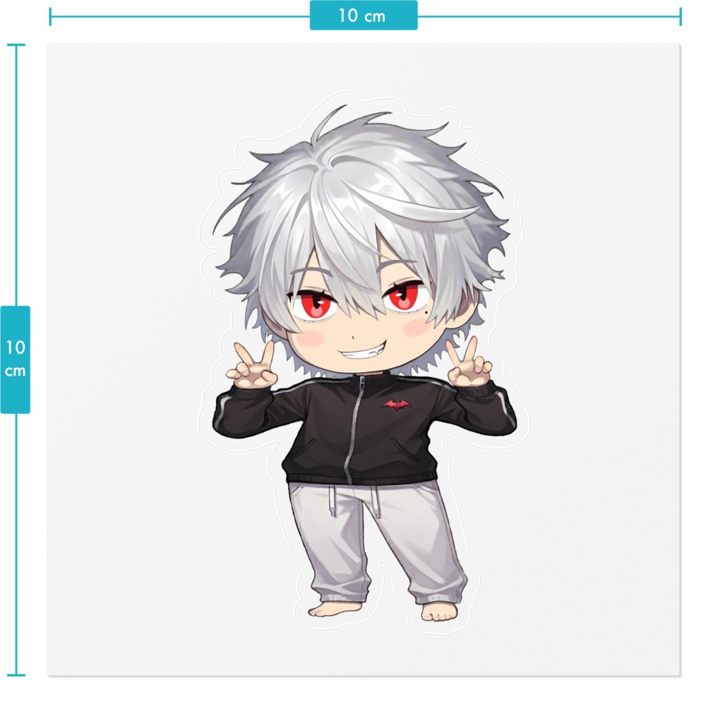 【非公式】葛葉_ダブルピース_スマホステッカー