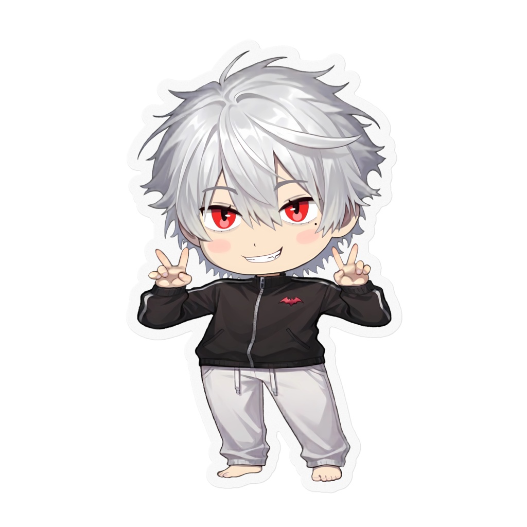 【非公式】葛葉_ダブルピース_スマホステッカー