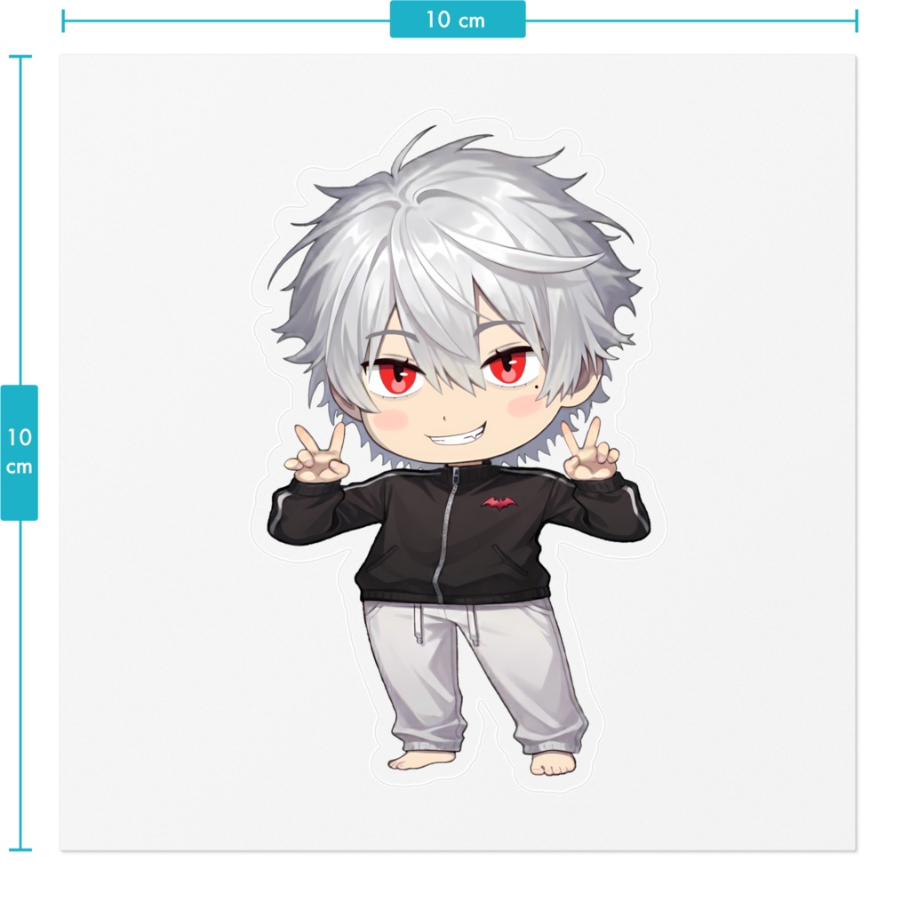 【非公式】葛葉_ダブルピース_スマホステッカー