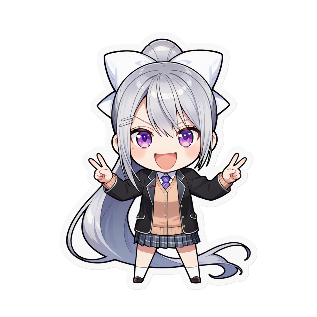 【非公式】樋口楓_ダブルピース_ステッカー