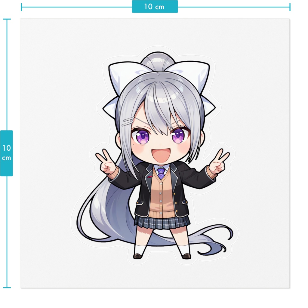 【非公式】樋口楓_ダブルピース_ステッカー