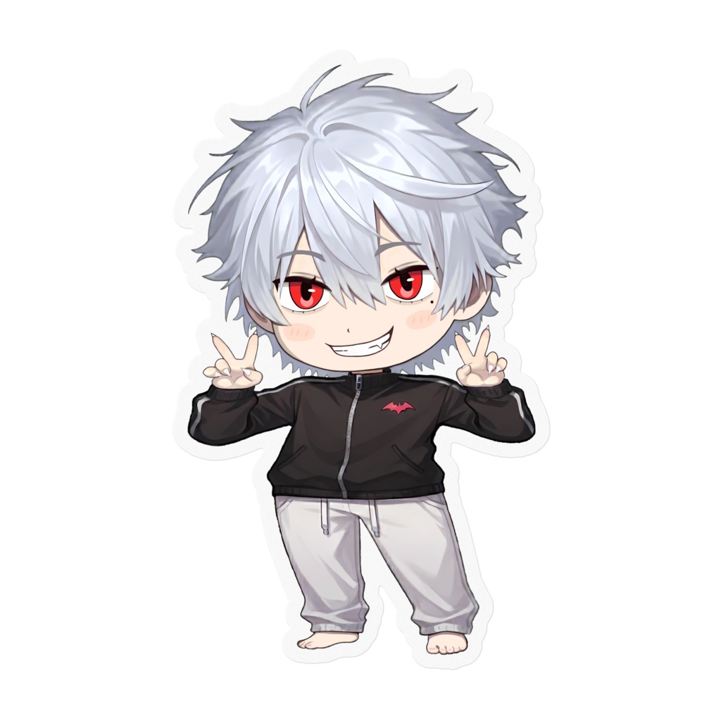 【非公式】葛葉_ダブルピース_ステッカー