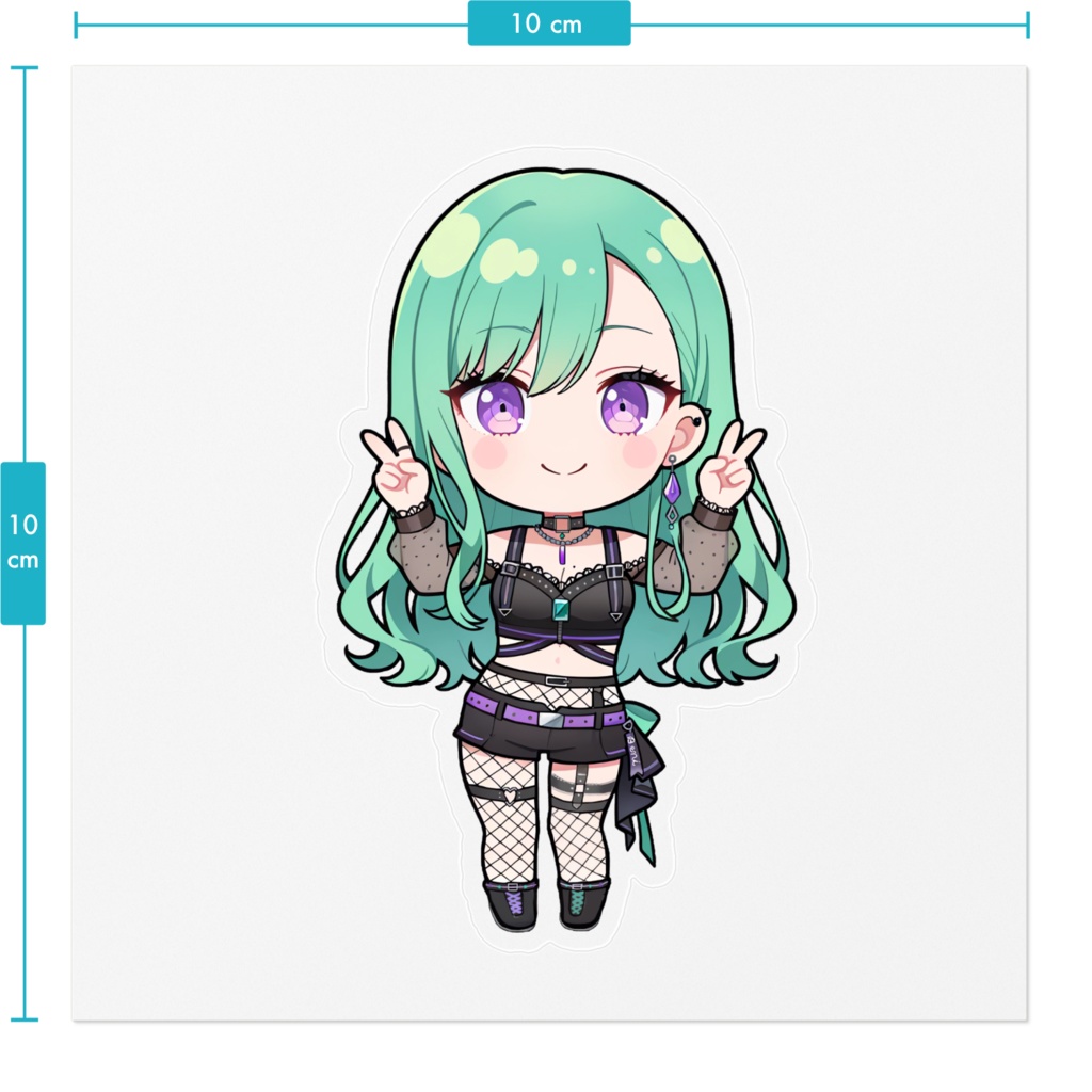 【非公式】八雲べに_ダブルピース_ステッカー